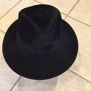 Black United Hatters cap Homburg style hat vintage